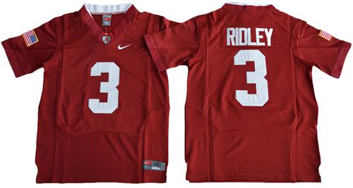 Crimson Tide #3 Calvin Ridley Red Pro Combat Stitched Youth NCAA Jersey - Click Image to Close